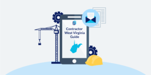 Illustration of phone showing West Virginia Contractor Licensing Guide