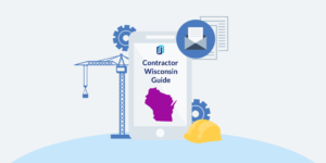 Illustration of phone showing Wisconsin Contractor Licensing Guide
