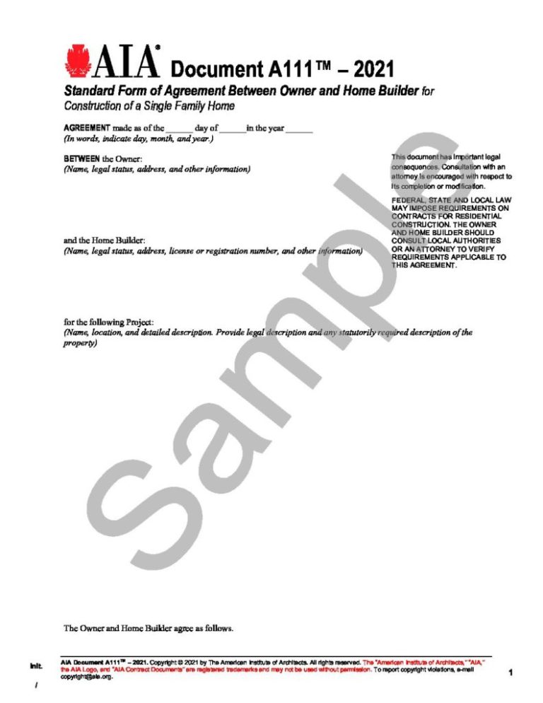 Using the New AIA Residential Contracts Guidance for Contractors