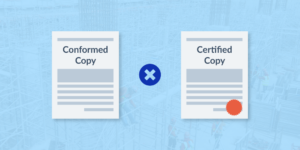 Conformed Copy Documents vs Certified Copy Documents illustration