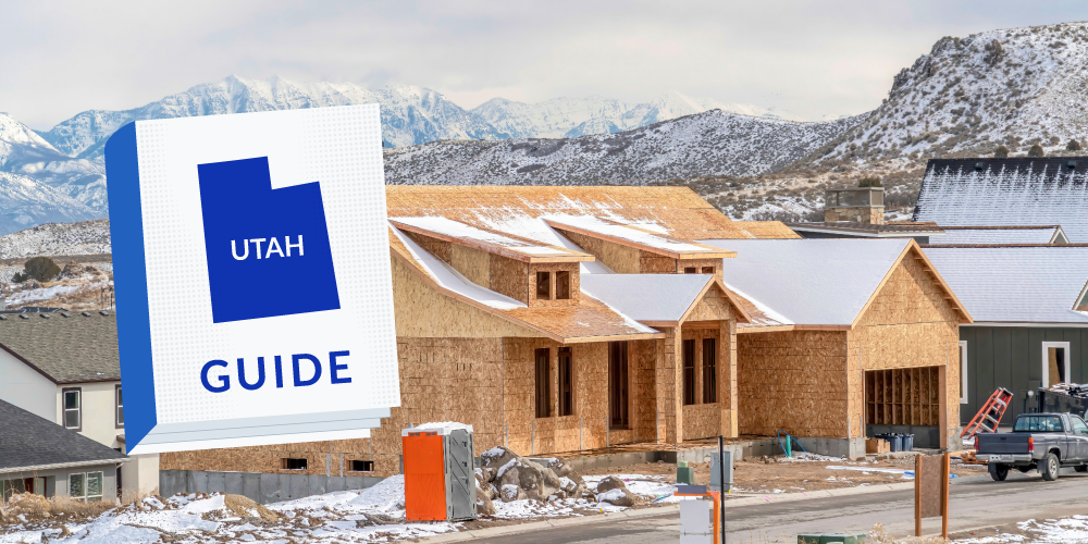 Utah’s State Construction Registry Guide image with house in Utah photo