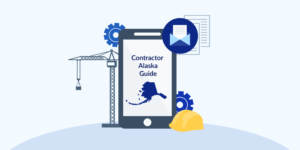 Illustration of phone showing Alaska Contractor Licensing Guide