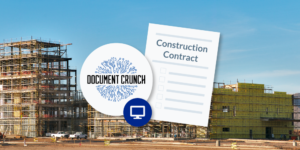Document Crunch logo and contract illustration