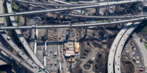 Photo of construction in major highway junction