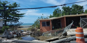 Photo of hurricane damage to Puerto Rican residence