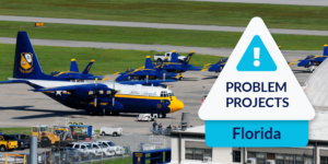 photo of Florida navy airport with Florida Problem Project logo