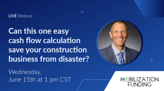 Can this one easy cash flow calculation save your construction business from disaster?