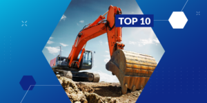 Photo of excavation equipment with "top 10" label