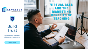 Levelset, A Procore Company. Build trust by presenting webinars and online CLEs with us. Learn more. Virtual CLEs and the marketing benefits of teaching.